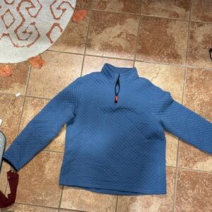 J. Crew Men's Textured Blue Zip-Up Sweater